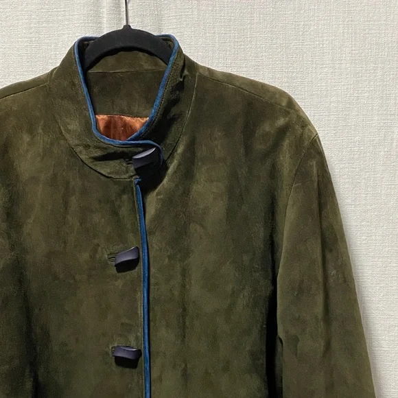 Vintage Danier Green Suede Coat - Picture 5 of 16
